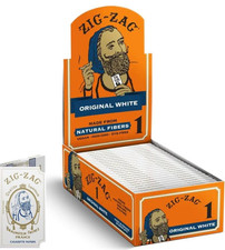 3 BOXES of 24 PACKS - ZIG ZAG ORIGINAL WHITE ROLLING PAPERS - FREE SHIPPING
