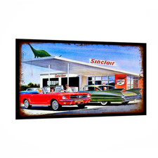 Vintage Sinclair Replica Sticker Sign Gas Station Dino Oil  Mustang Car 4 Sizes