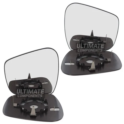Wing Mirror Glass For Nissan Navara 2016-2022 Convex Heated 1 Pair Left & Right
