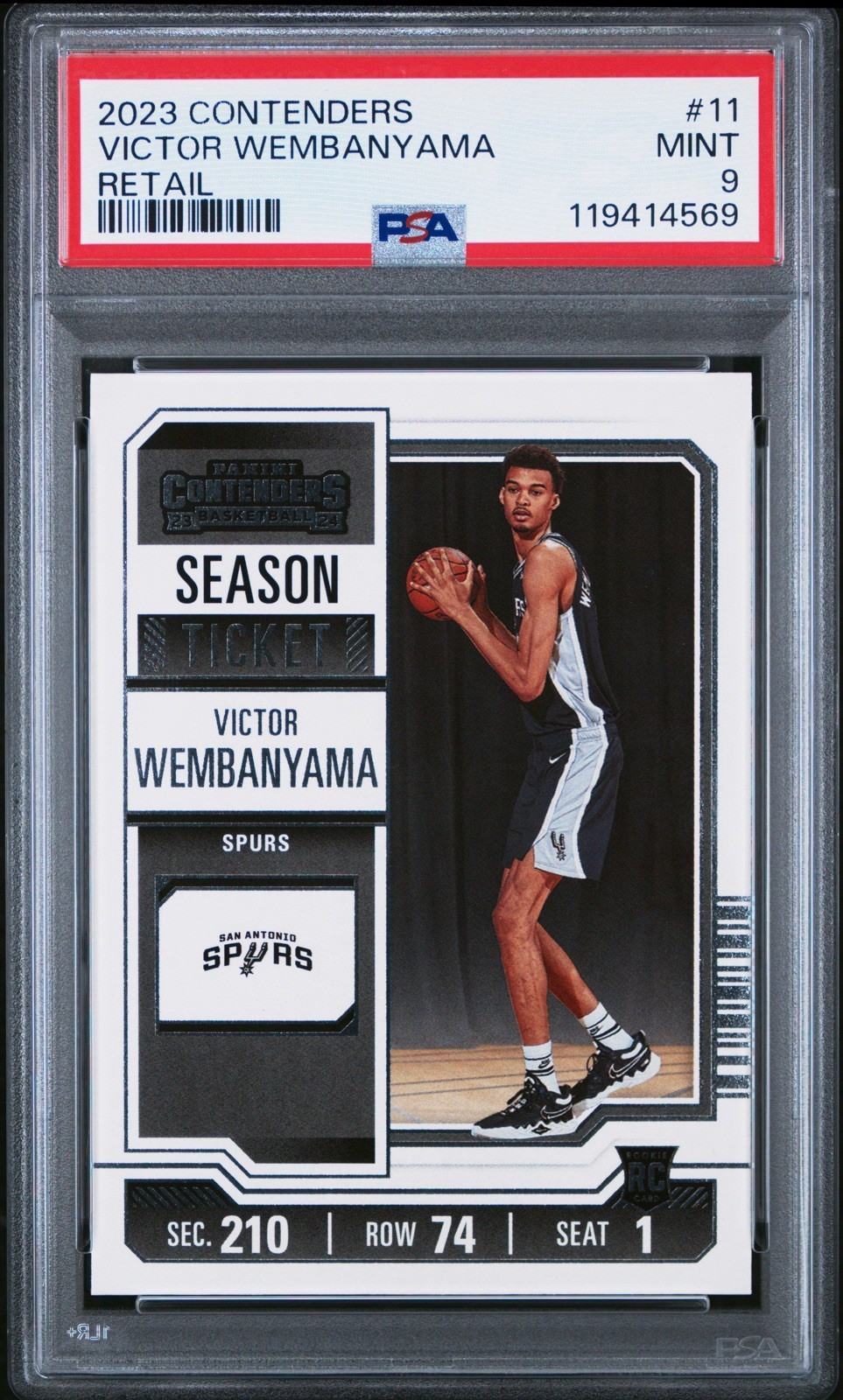 2023-24 Panini Contenders - Season Ticket Victor Wembanyama #11 Retail (RC)