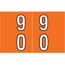 Barkley DBKE Compatible "90" Double Digit Labels, Laminated Stock, 1" X 1-1/2"