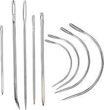 9 Pcs Heavy Duty Hand Sewing Needles Kit,Leather Sewing Needles with 5 Leather H