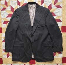 Vintage 50s 60s Wool Blazer Sports Jacket Herringbone Curlee Size 44