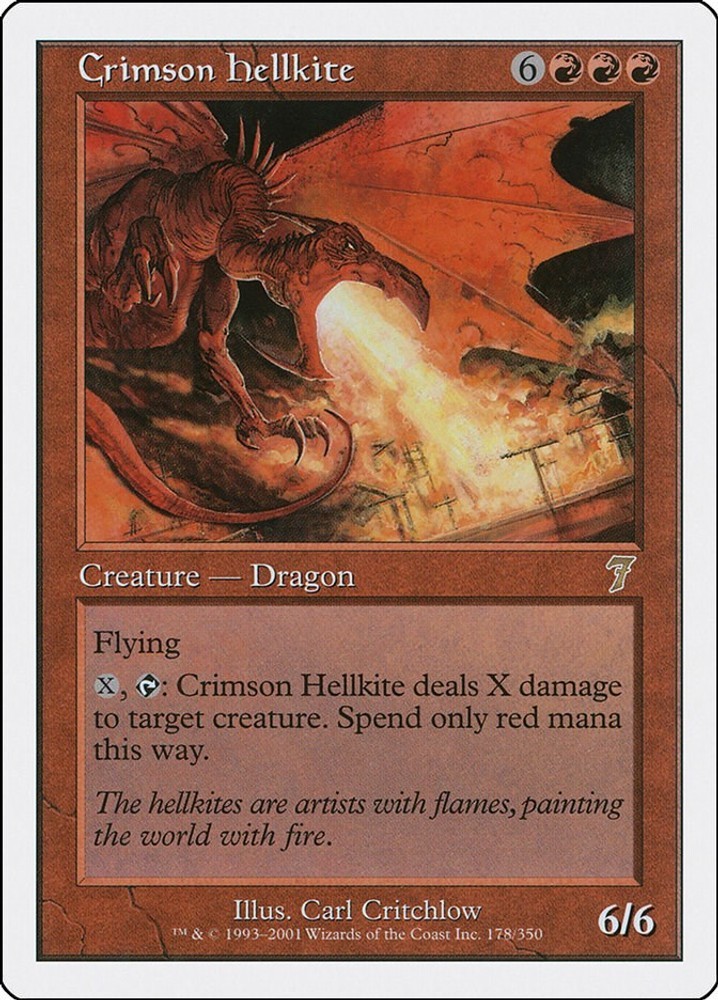 Crimson Hellkite 7th Edition LP MTG 178