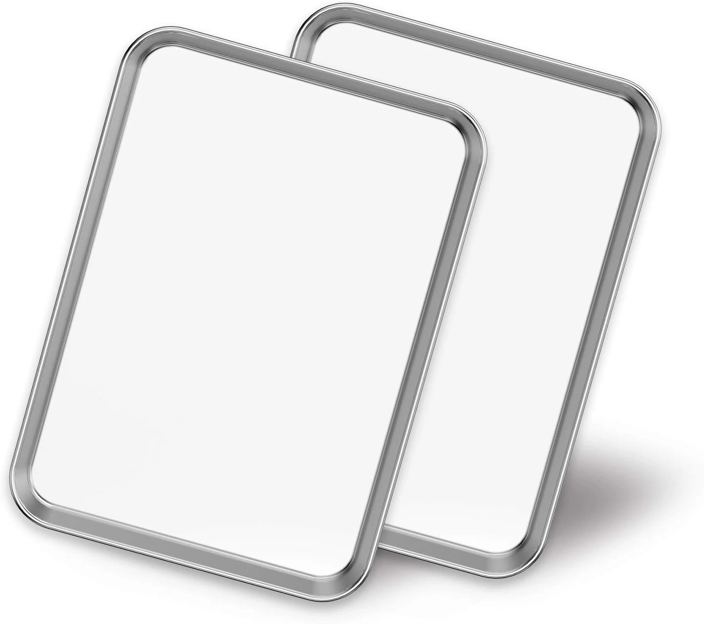 Baking Sheets 2 Pieces, Bastwe Stainless Steel Baking Pan Tray Cookie Sheet, Rec
Opens in a new wind
