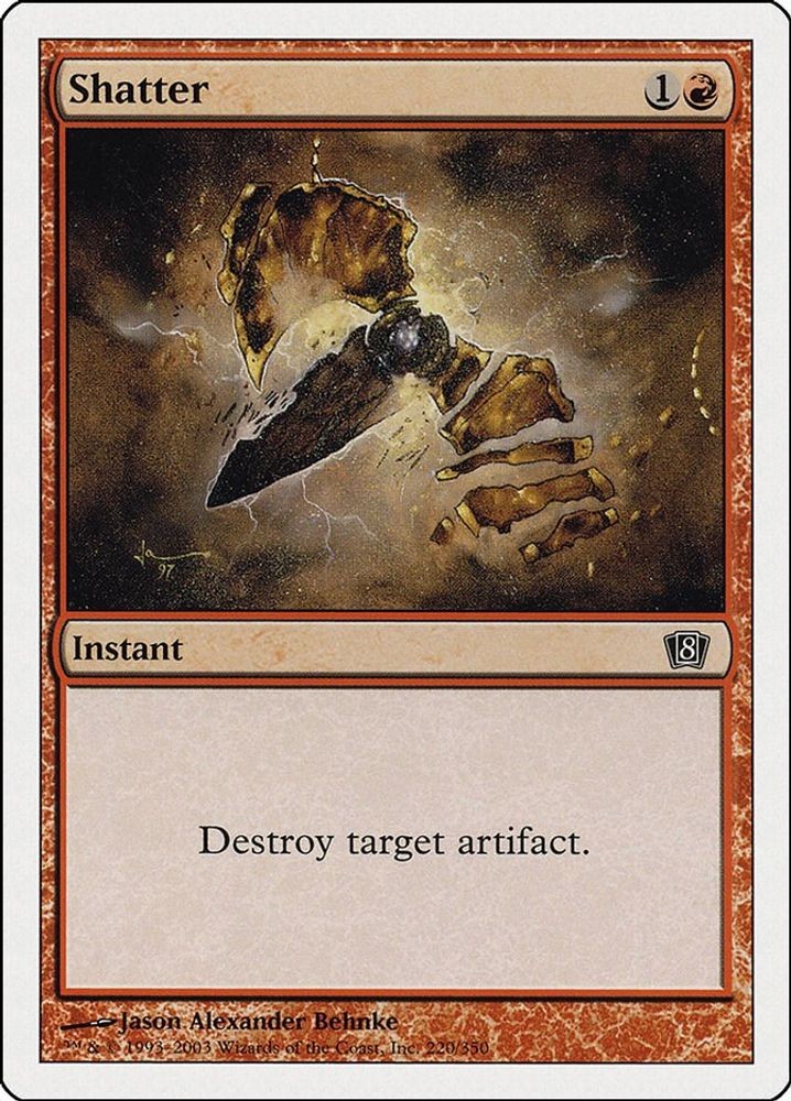 2003 Magic: The Gathering: 8th Edition - Shatter (#220, Common, Near Mint)