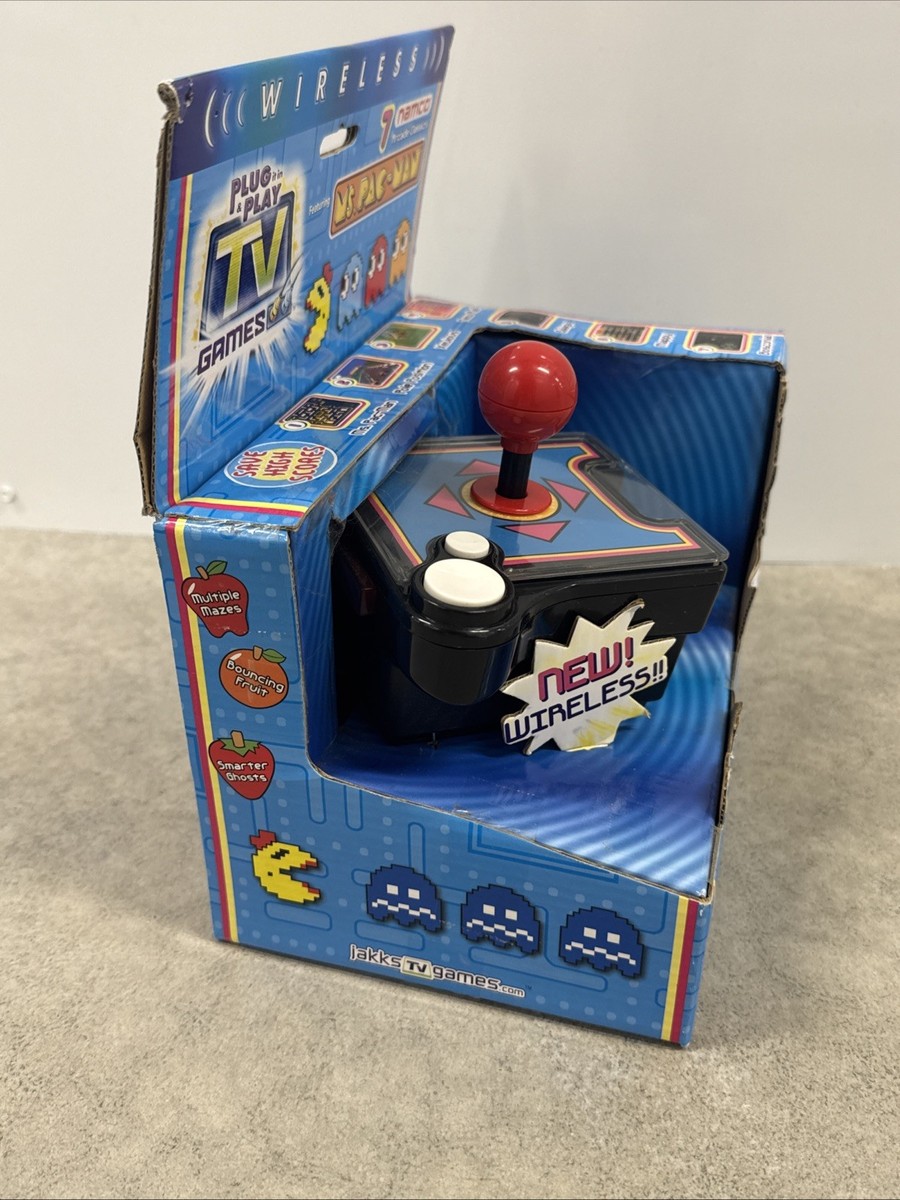 2004 Jakks Pacific Ms Pac-Man Plug & Play Wireless TV Game Sealed