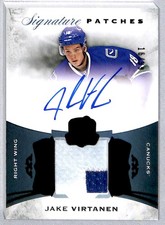Jake Virtanen 2015-16 UD The Cup Signature Rookie Auto Patch /99 #SP-VI
