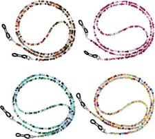4 Pack Eyeglass Chains for Women, Sunglasses String Holder Strap Neck Lanyard