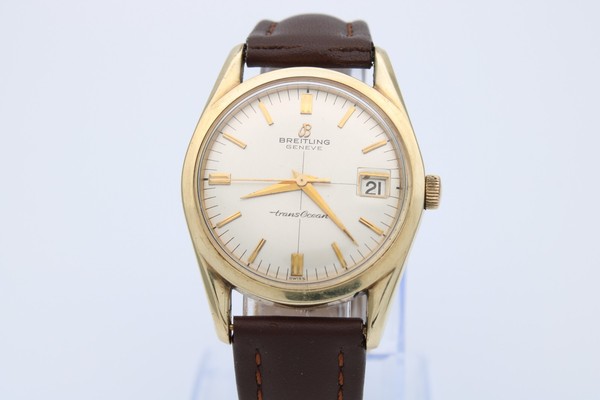 Breitling Transocean 18K Vintage Armbanduhr 60er Jahre Automatic Kaliber: B126