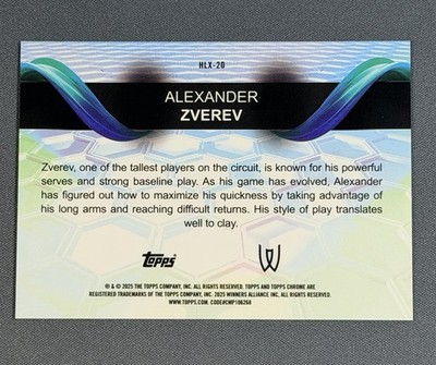 2025 Topps Chrome Tennis Alexander Zverev HELIX Case Hit SSP | eBay 2025 Topps Chrome Tennis Alexander Zverev HELIX Case Hit SSP | eBay