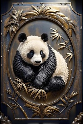 Vintage Tin Metal Signs Home Décor 8x12 Visual Effect Panda Theme Retro Wall Art