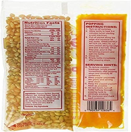 Mega Pop Burro Mais/Olio/Sale Kit 8 oz. Sacchetto (Confezione da 6) - Foto 6 di 6