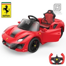Licensed Ferrari 488 Pista Spider Ride On Car With Speaker, Leather Seat, Brake