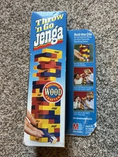 Vintage 1995 Throw 'N Go Jenga Wood Tower Building Game