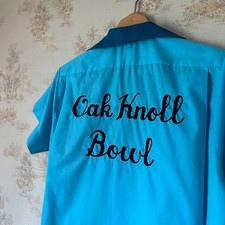 60s Hilton Chain-Stitched Bowling Shirt Size 36