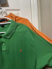 Polo Ralph Lauren Shirt Adult 3XB 100 Cotton Short Sleeve Crew Neck Lot Of 2