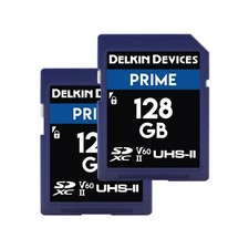 Delkin Devices Prime 128GB 2PK SDXC UHS-II (U3/V60) Memory Cards – High En