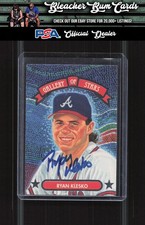 1992 Triple Play GS-10 Ryan Klesko Gallery of Stars RC IP Auto Autograph
