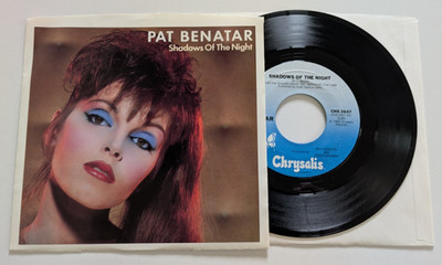PAT BENATAR Shadows of the Night 7'' VINYL SINGLE Picture Sleeve CHRYSALIS 1982