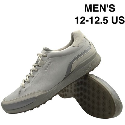 ECCO Biom Hybrid Yak Leather Spikeless Golf Shoes White Men's 12-12.5 EU 46
