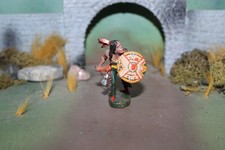 Elastolin North American Indian Toy Figure Running w/hatchet  shield-Germany