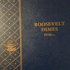 1946-1949 Roosevelt Dime Collection 10C Album Variety
