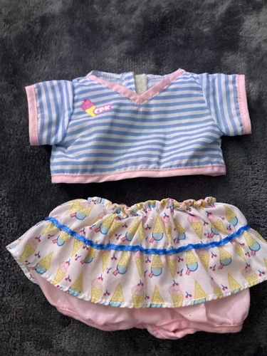 Vintage Cabbage Patch Kids/Doll Clothes Ice Cream Top & Skort Outfit (210