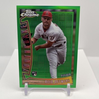 2022 Topps Chrome Sonic - Rookie Reid Detmers #YQ-12 1996 Youthquake Green /99