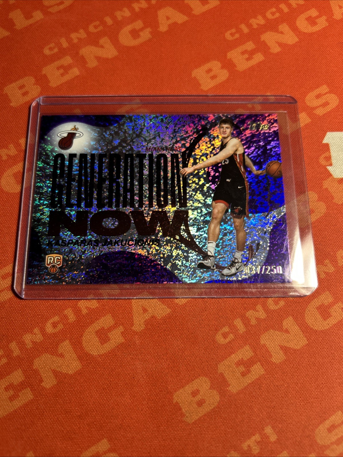 2025 Topps - Generation Now Kasparas Jakucionis /250 Purple Foil SP RC
