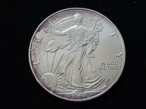 1998 $1 American Silver Eagle 1oz Fine Silver Coin NICE!
