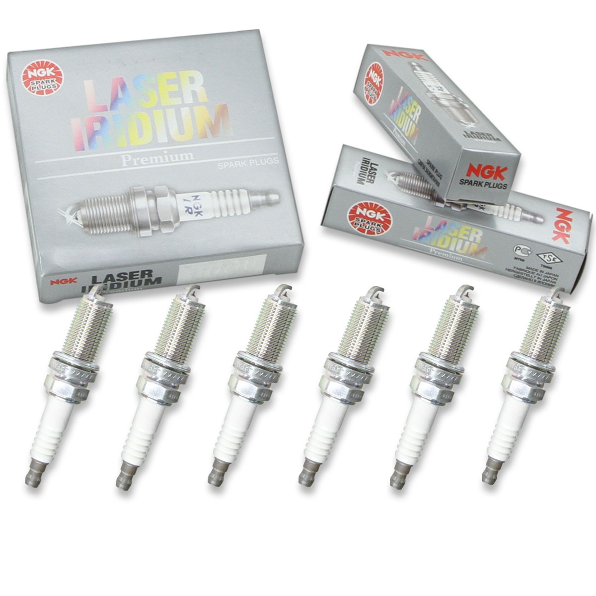 6 pcs NGK Laser Iridium Spark Plugs for 2007-2009 Hyundai Santa Fe 2.7L V6 - yt