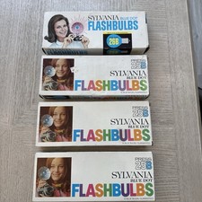 Lot of 4 Boxes Sylvania Blue Dot Press 25B Flashbulbs 48 Total Bulbs SAME LOT 