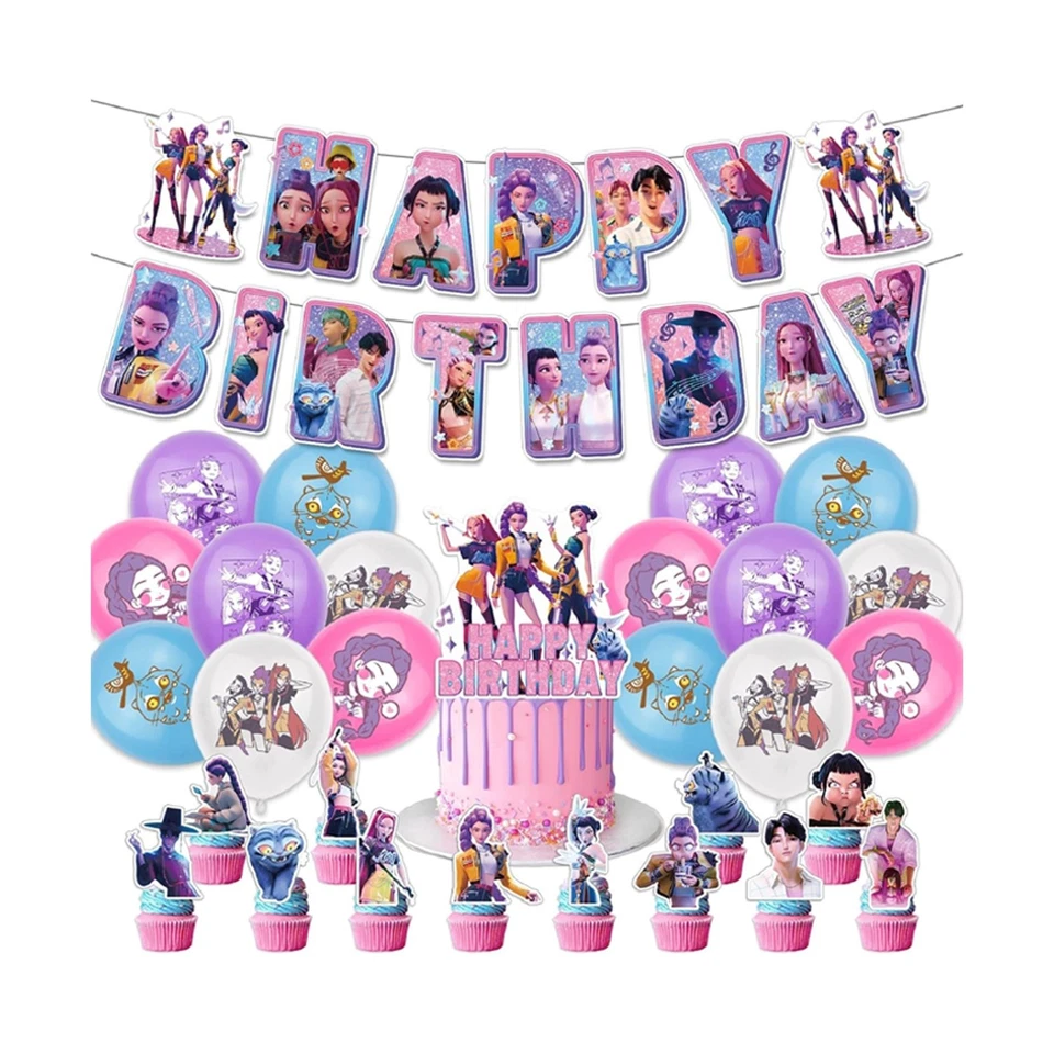 Huntrix KPop Demon Hunters Birthday Decorations Party Surprised Gifts for Girls - Image 2 of 4