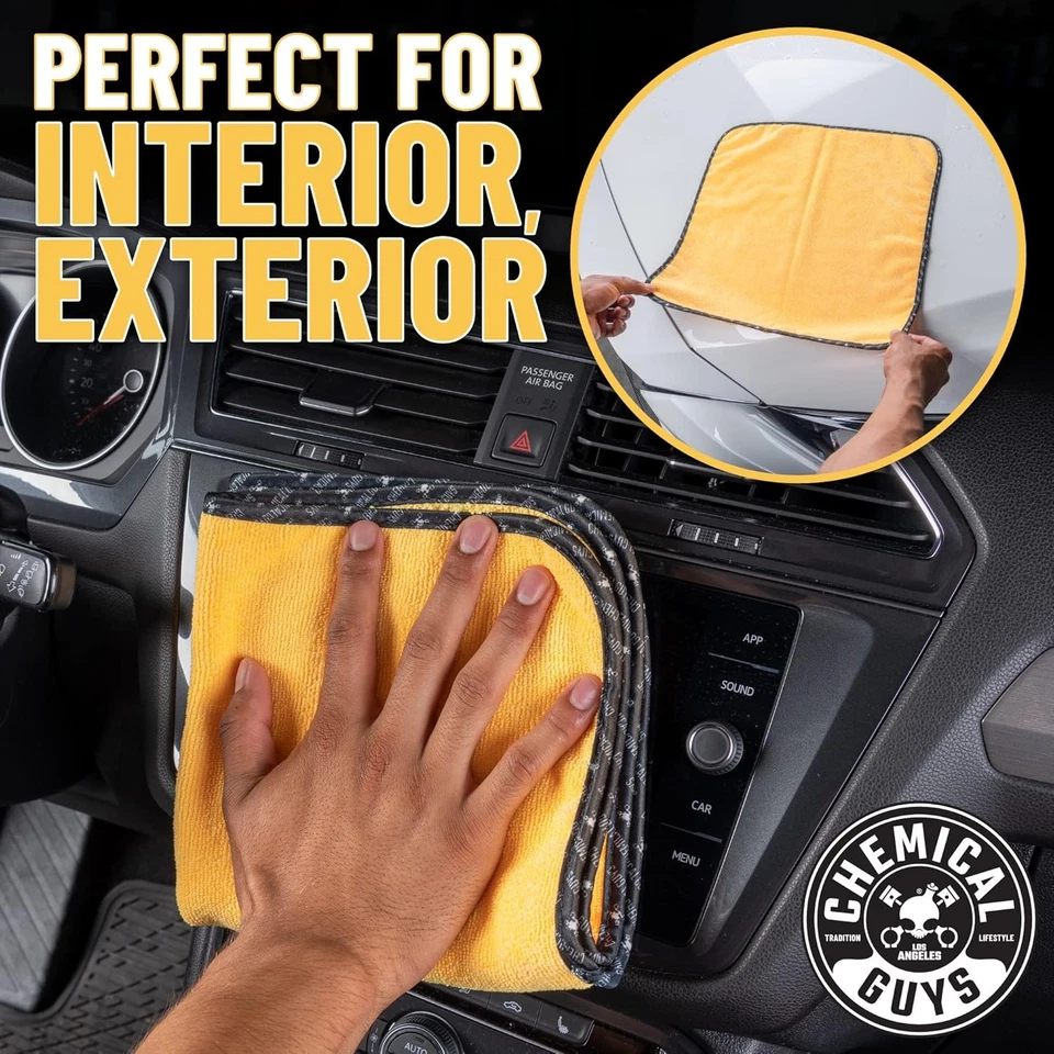 Chemical Guys MIC_506_24 Professional Grade Premium Microfiber Towels, Gold (16 - Imagem 2 de 4