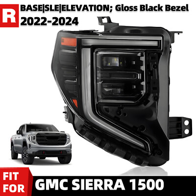 For 2022-2026 GMC Sierra 1500 Elevation| Pro| SLE LED Headlight Right ...