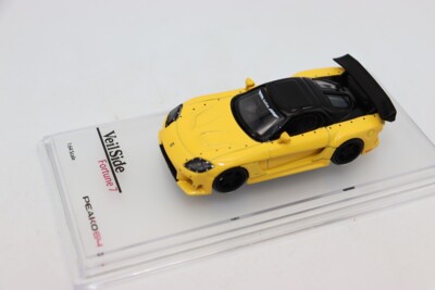 1/64 Peako64 Peako Mazda RX-7 Veilside Diecast Car Yellow