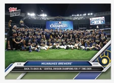 2024 Topps Now MLB #715 Milwaukee Brewers NL Central Champions