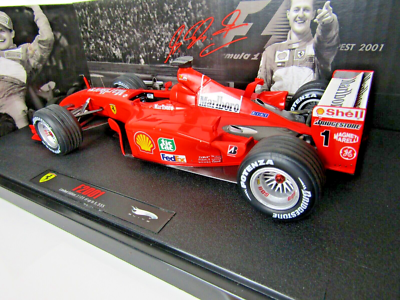 Rare Boxed Hot Wheels Michael Schumacher Ferrari F2001 F1 Car 1:18