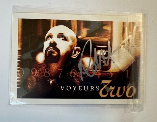 Rob Halford Judas Priest handsignierte Promo-Postkarte mit zwei Alben KOSTENLOSER Versand in den USA - Bild 4 von 4