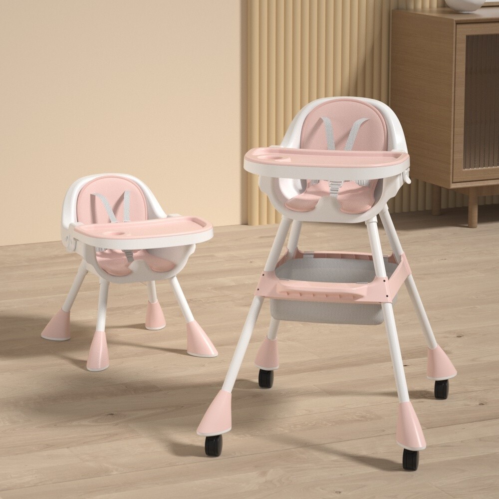 Baby High Chair Two Heights Removable Tray