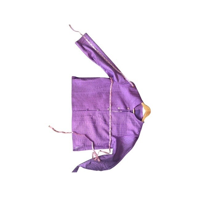 Quilted Jacket Patchwork Button Front Lightweight… - image 5