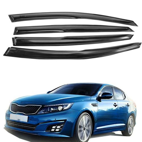 Black Vent Visors for Kia Optima 20112015 Deflector Wind Rain Sun Guard eBay