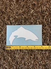 Simms Fly Fishing Sticker Decal White Trout Approx 5"