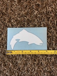 Simms Fly Fishing Sticker Decal White Trout Approx 5"