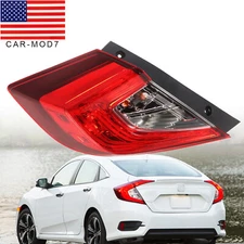 LH Driver Left Side Tail light For 2016-21 Honda Civic Outer Rear Lamp Assembly