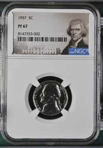 1957 Jefferson Nickel 5C NGC PF67