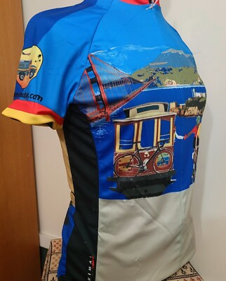 San Francisco  bike shirt, San Francisco Cycling Jersey, Cablecar Shirt
