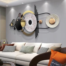 Wall Decor,Modern Creative Metal Geometric Circular Decor Wall Art, 59X24 in Lar