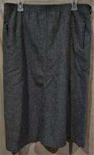 Summit Sportwear Vintage Wool-Blend Casual Skirt--Gray/Pencil/Pockets--Size 12